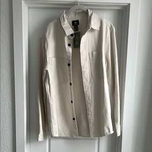 NWT H&M Men's Cream Shirt Jacket